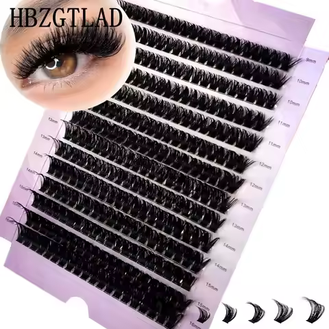 Purple Box 60D-160D Eyelash Clusters 9-16mm Mix Tray Wispy Individual Lashes Extensions 14Rows DIY M