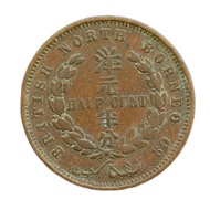 Koin Koleksi Half Cent British North Borneo 1877 Langka