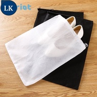 LK [ 1PCS Travel Non-woven Shoes Storage Bag ][ Transparent Non-Woven Shoes Drawstring Organizer ][ 