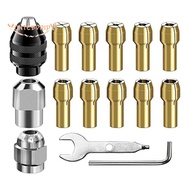 🔥Drill Chuck Collet Set, 28 Pcs Chuck Collet Kit(1/32 - 1/8Inch)Replacement 4486 Drill Keyless Bit 4