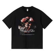 Locahead - Tshirt Kaos Meaning Of Love Black 20s Cotton Combed round neck Cotton T-shirt Unisex
