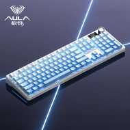 AULA-MOJING | คีย์บอร์ดกลไก F108 Pro แบบปรับแต่งได้ รองรับการเชื่อมต่อไร้สาย 3 โหมด