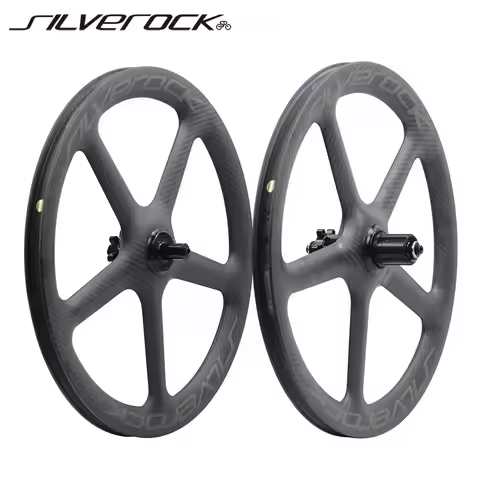 SILVEROCK SR-WD5 20inch 406 5 Spokes Carbon Wheels Disc Brake Clincher for BIRDY GT R20 CITY Folding