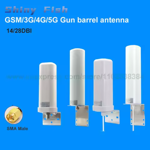1PCS GSM/5G Waterproof Gun Barrel Antenna 14DBI 28DBI 600-6000MHZ 3G/4G Mobile Phone Signal Amplifie