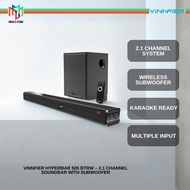 Vinnfier Hyperbar 505 BTRW Bluetooth Sound Bar with Subwoofer 3D Effect Hyperbar 600 BTRW Pembesar S