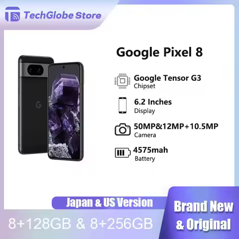 New Original Google Pixel 8 Smartphone 128GB 5G Google Tensor G3 IP68 water resistant 4575mAh Batter