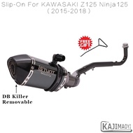 Z125 escape Full System Exhaust Muffler Front Link Pipe Motorcycle Slip On For KAWASAKI Z125 Ninja125 2015 2016 2017 2018
