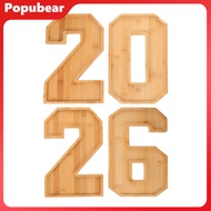 4Pcs/Set 2026 Fillable Number Boxes Wooden Charcuterie Boards Reusable Serving Trays Fruits Cupcake 