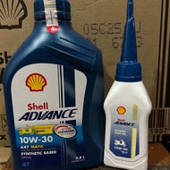 PAKET OLI SHELL ADVANCE AX7 MATIC 800 ML + GARDAN 100% ASLI