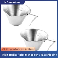 Espresso Measuring Cup Espresso Pouring Cup Stainless Steel Espresso Pouring Cup with Handle 2 Pack 