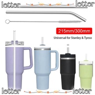 LETTER 1Pcs Cup Straw, Silver 6mm 8mm Stainless Steel Straws, Durable Drinking Reusable Straight Bent Replacement Straw for  30oz 40oz Tyeso Cup