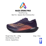 UNGU MERAH 910 Nineten Haze Strike Pro Dark Purple Red/Jingga Fast Run Running Shoes, Daily Running