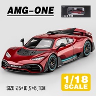 LEO 1:18 Mercedes AMG ONE Supercar Diecast โมเดล รถอัลลอยด์รถยนต์ของเล่นคอลเลกชันของขวัญสําหรับเด็กช