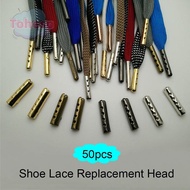 TOHESP 50pcs Metal DIY Shoelace Tips - Unisex Bullet Aglets