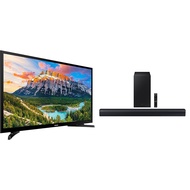 SAMSUNG 32-inch Class LED Smart FHD TV 1080P (UN32N5300AFXZA & HW-C450 2.1ch Soundbar w/DTS Virtual