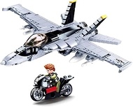 F/A-18E Bumblebee Fighter Military Army Airplane Building Bricks Set,Simulated Fighter Model,Militar