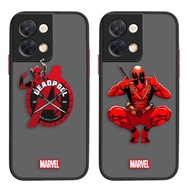 Matte Mobile Phone Cover Skin Feel Shockproof Phone Case Marvel Avengers Deadpool Cool Logo For OPPO Reno Z 2 3 4 5 F SE Pro 5G Reno 5 Pro Plus 6 7 8 Z Pro Plus 4G 5G