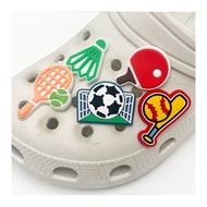 Cartoon Baseball Tennis Crocs Jibitz Volleyball Jibbits Charm Bowling Basketball Jibits Crocks for Men Shoes Accessories Decoration