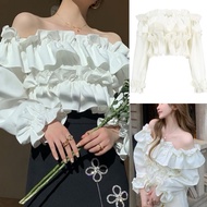 Very pretty LOVITY TH7 beach princess off-the-shoulder dress with long sleeves