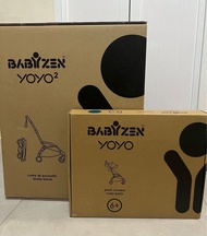 全新 行貨 Babyzen yoyo2 6+配件 bb車 白色車架 + 藍色 顏色布件 布套配件 Stroller Stokke 嬰兒車 yoyo 2