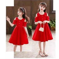 Toddler Short Drees Dres Dress Christmas Clothes Chinese New Year Bj 2024 Dris Midi Christmas Brukat