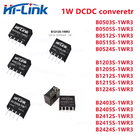 Free Ship 10pcs UL/CE/RoHS 1W DC-DC Switching Power Supply Module 3/5/12/15/24V B1212S-1WR3 B2405S-1
