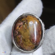 Cincin Batu akik Pancawarna garut gred padu