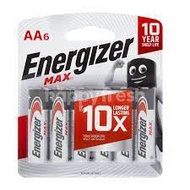 Energizer Max Battery AA6 / AAA6 / 9V/ Battery/ Bateri Remote/ Jam/ Permainan