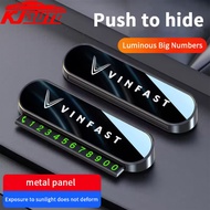 Vinfast Car Phone Number Card Temporary Parking Card Plate Can Be Hidden Telephone Number with 5 Set