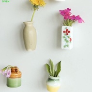 GIVEN Vase Fridge Magnets, Unique Handmade Mini Ceramic Vase, Creative Small Decorative Vase Refrige