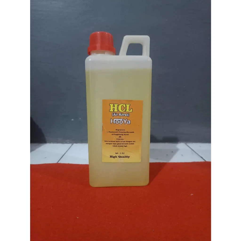 HCL Murni 32% Tanpa Campuran 1 Liter Pembersih Kerak Kamar Mandi Dan Porselen Terbukti Ampuh