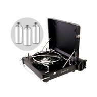 【Iwatani岩谷】Forewinds手提式磁式瓦斯爐-消光黑-贈3入瓦斯罐