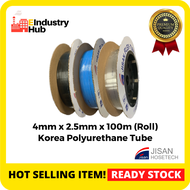 KOREA JISAN PU Hose Pipe Pneumatic Polyurethane Tube PU Tube PU Tubing Air Hose 4mm x 2.5mm x 100m (