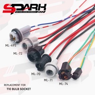 (2 PCS) T10 Wedge Bulb Socket Bulb Socket Connector for Car Soft Rubber Connector fits T10 Bulb
