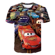 Summer Cartoon Pixar Cars Lightning McQueen Short Sleeve Baby Boys Clothes Little T-shirts Girl Tshi
