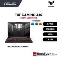 ASUS TUF Gaming A16 FA607N-UQRL888WS (R7-170/ 16GB/ 512GB/ RTX4050/ OPI/ GRAY)