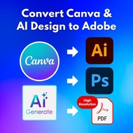 Convert Canva & AI Generated Image to Adobe File (.AI) | Design Conversion Service | Canva & AI Desi