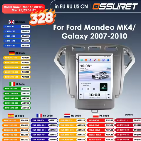 Snapdragon 6115 AI Systems Car Radio GPS Navigation for Ford Mondeo MK4 2007-2014 Stereo Multimedia 