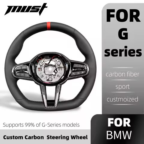 For BMW Customized Leather Carbon Fiber Steering Wheel 2 3 4 5 6 Series G Series G20 G30 G80 Upgrade