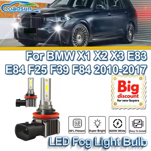 ROADSUN For BMW X1 X2 X3 E83 E84 F25 F39 F84 2010 2011 2012 2013 2014 2015 2016 2017 2X Car LED Fog 