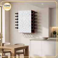 [READY STOCK] Como Home Wall Mount Wine Rack | Space Saving | Melamine