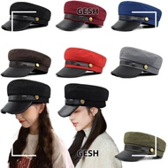 GESH Navy Cap, Vintage Flat Top Hat Beret Hats, Flat  Cap British Style Warm Painters Cap Flat Peake