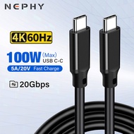 1m 1.5m 2m 3m 5m USB Type C to Type C Cable For Macbook Air Pro PD 100W USB 3.2 ThunderBolt3 QC 4.0 