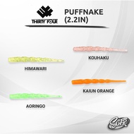 Thirty Four Puffnake (2.2”) | Ajing Fishing Rubbers