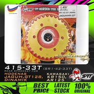 GEGANCU BELAKANG STT HARDEN STEEL REAR SPROCKET (SR1-42-33T) KR150-415-33T FOR MODENAS GT128, JAGUH,