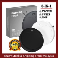 Robot Vacuum Cleaner Cordless Wireless Rechargeable with Powerful Self-Suction Floor Sweeping Moppin