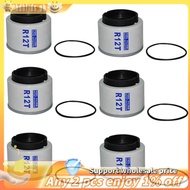 6 Pcs R12T / Water Separator Filter elements for Racor 140R 120AT S3240 NPT ZG1/4-19 Automotive Part