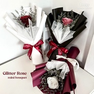 Luxyflowerdecor Rose Bouquet Glitter Caspia Flower Artificial Flowers