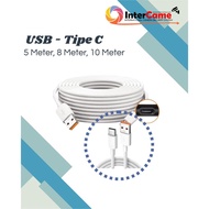 5 Meter 8 Meter 10 Meter USB Type C Cable Flexible Data & Charger Cable for CCTV and Other Devices -