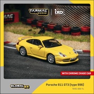 ((Xiaojia Garage) 1/64 TARMAC T64G-069-YL Porsche 911 GT3 type 996
